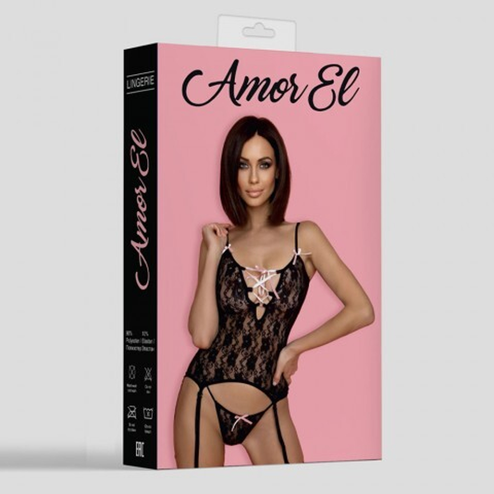 Комплект эротического белья Madrid черный L/XL