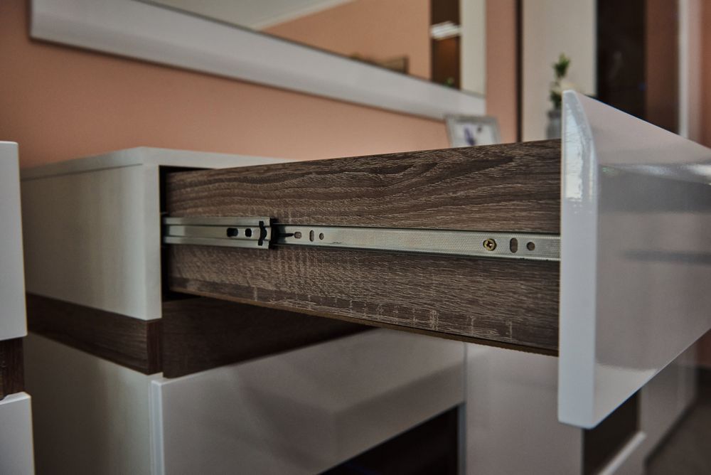 Коллекция Ультра Тумба ТВ №1 Белый/Белый гл. (набор)