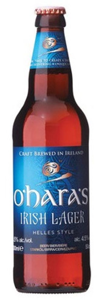 О"Хара Айриш Лагер  светл. фильт. 0,5 л,4,5% Карлов  Брюинг Компани Ирландия