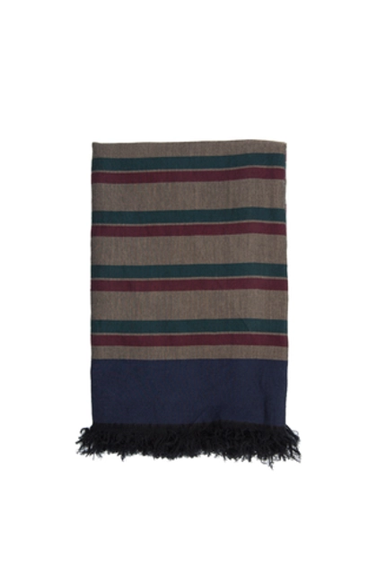 Шарф тёмно-синий в полоску