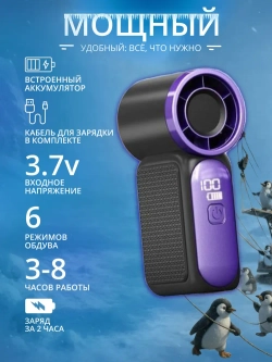 Вентилятор Mini ручной 6 режимов скорости (X688)