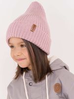 Шапка свечка из смесовой шерсти однослойная "Пудра"