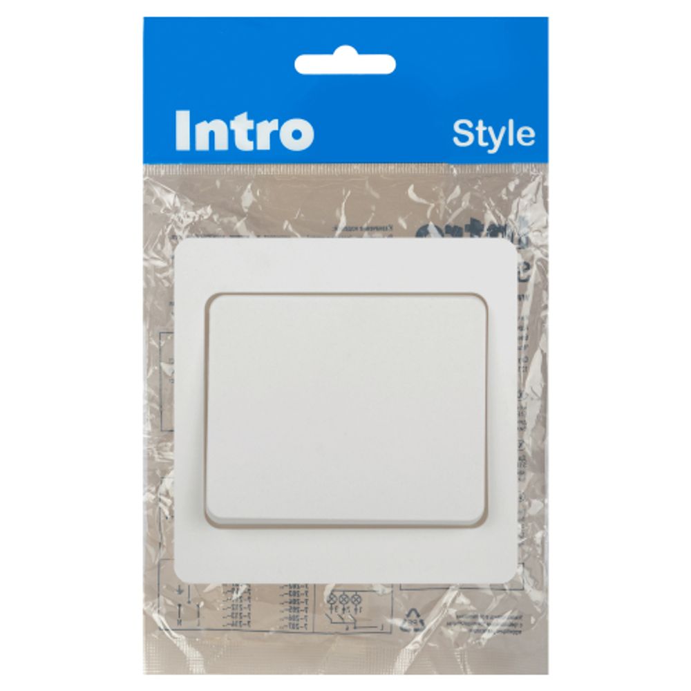 Переключатель Intro Style 7-103-01 10А-250В, IP20, СУ, белый
