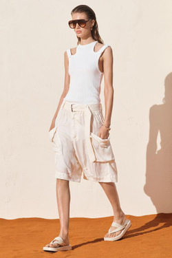 ZARA ТОП БЕЗ РУКАВОВ, БЕЛЫЙ