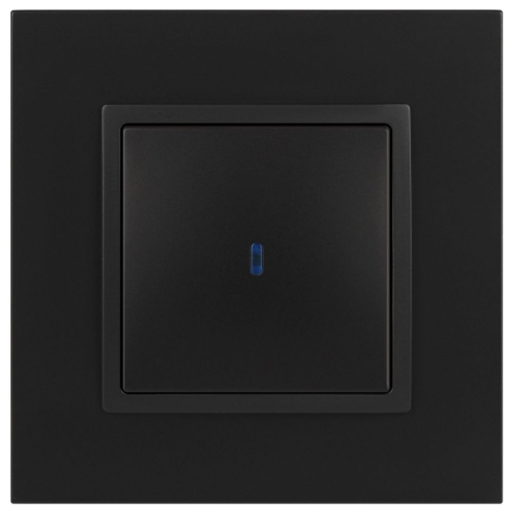 14-1102-05 ЭРА Выключатель с подсветкой, 10АХ-250В, IP20, Эра Elegance, антрацит | Elegance Антрацит