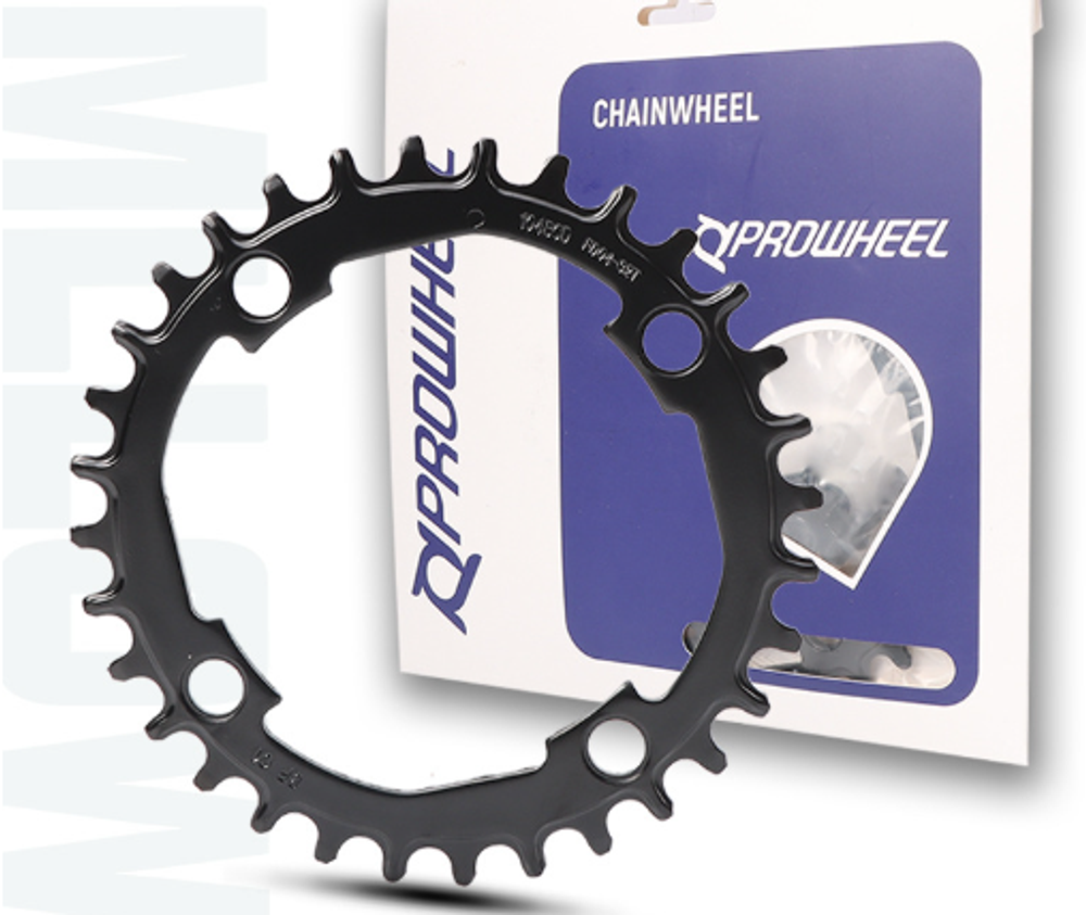 Звезда передняя Prowheel 32Т, на 4-х лапку, BCD104мм, Хромомолибденовая сталь 119гр