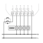 Регулятор освещенности (диммер) SCO-802 1,3А 230В АС (для ламп накаливания до 300Вт с памятью уровня освещенности)