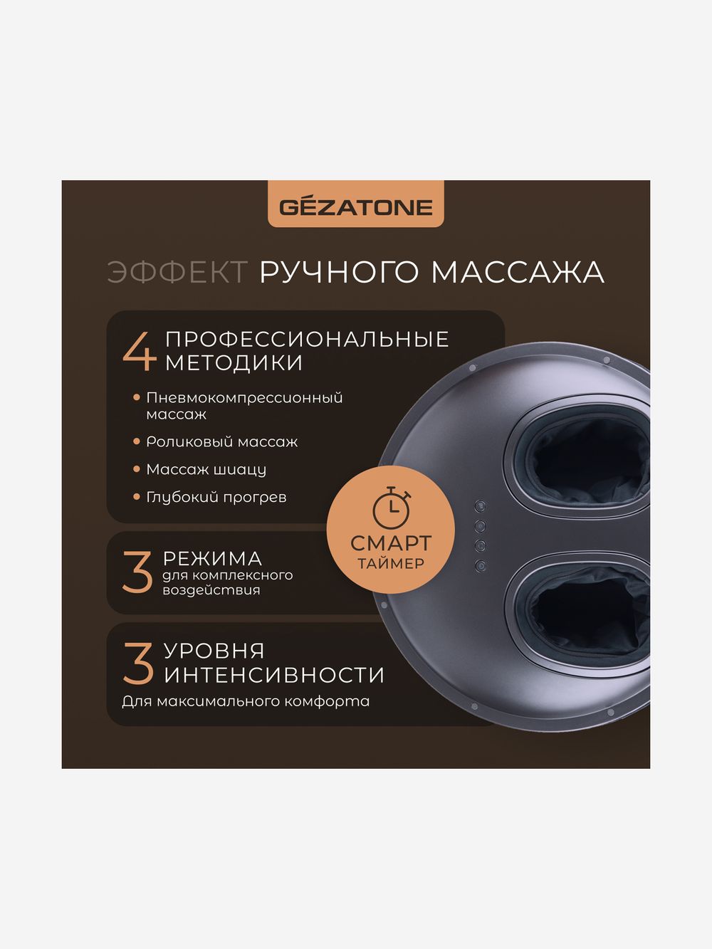 Gezatone AMG725W Массажер для ног беспроводной