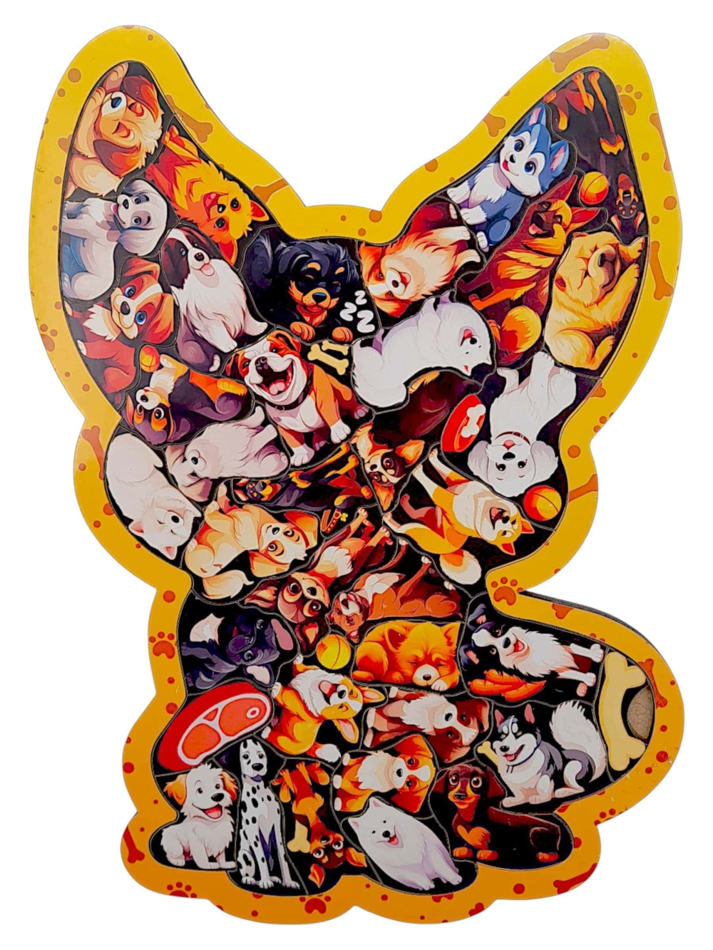 Пазлы в рамке деревянные 37 элемента 28*19см "Собачки"