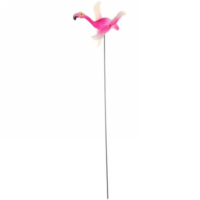 Фигура на спице «Фламинго» 14*40см с крутящимися крыльями для отпугивания птиц
