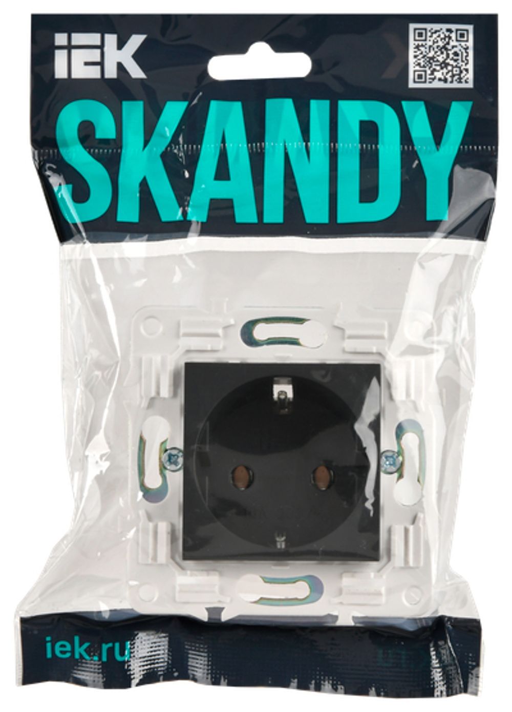 SKANDY Розетка с заземлением без защитных шторок 16А SK-R05T титан IEK