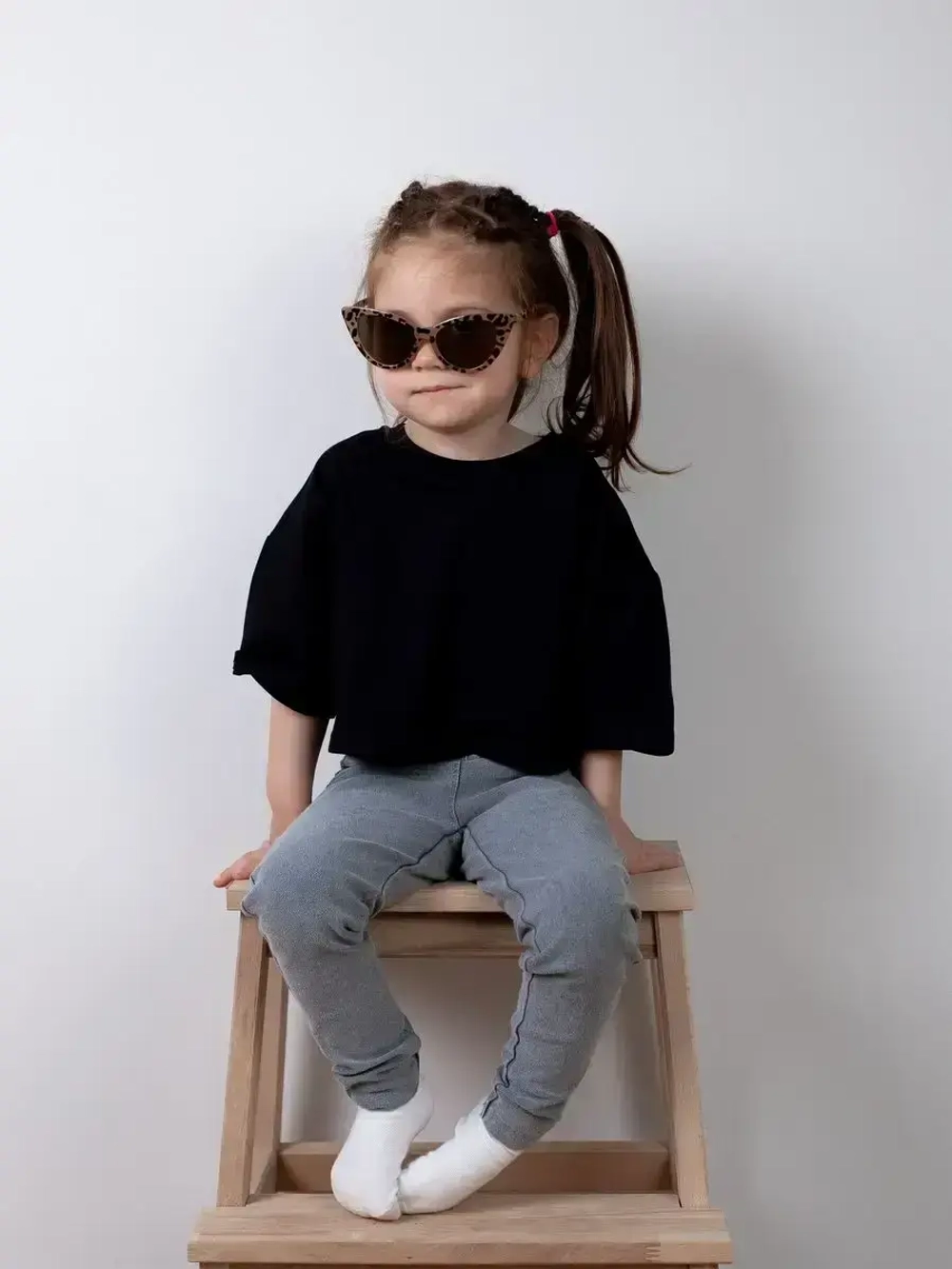 Футболка детская укороченная базовая