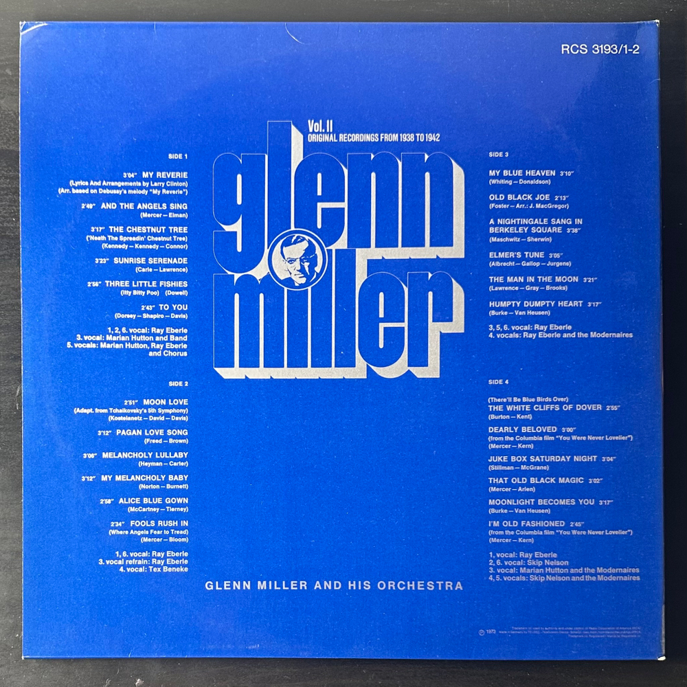 Glenn Miller ‎– Vol. II Original Recordings From 1938 To 1942 2LP (Германия)