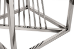 13RXET8082L-SILVER Стол журнальный стекло черн./серебро 38*38*70