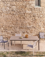 Уличный стул Luri из алюминия цвета таупе и бежевого текстиля