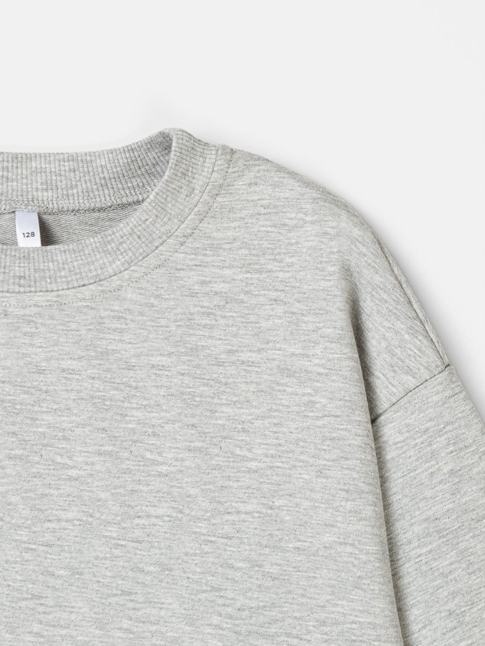 Свитшот укороченный облегченный "Серый меланж" 7+