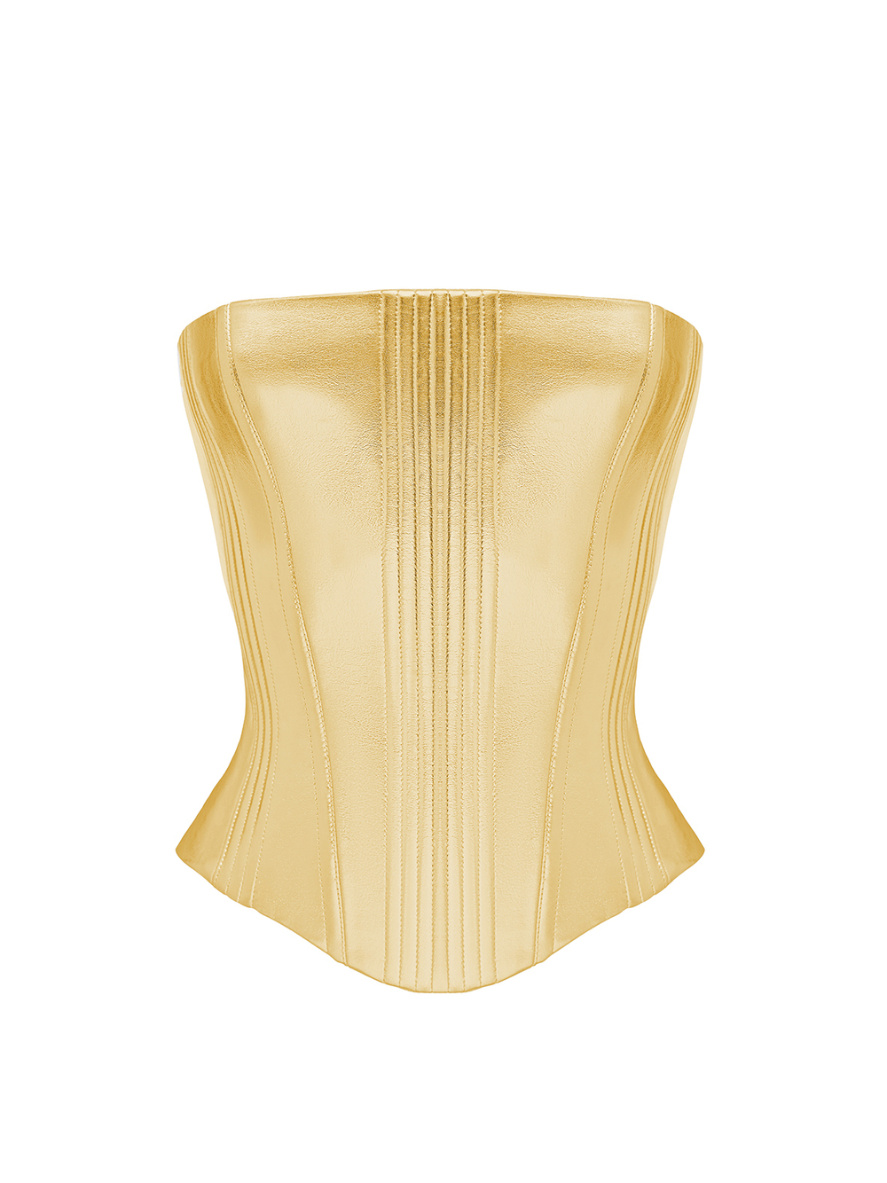 Топ корсетного типа из лаке с открытыми плечами