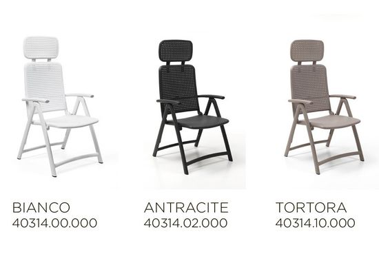 Кресло пластиковое складное Acquamarina цвет тортора Италия