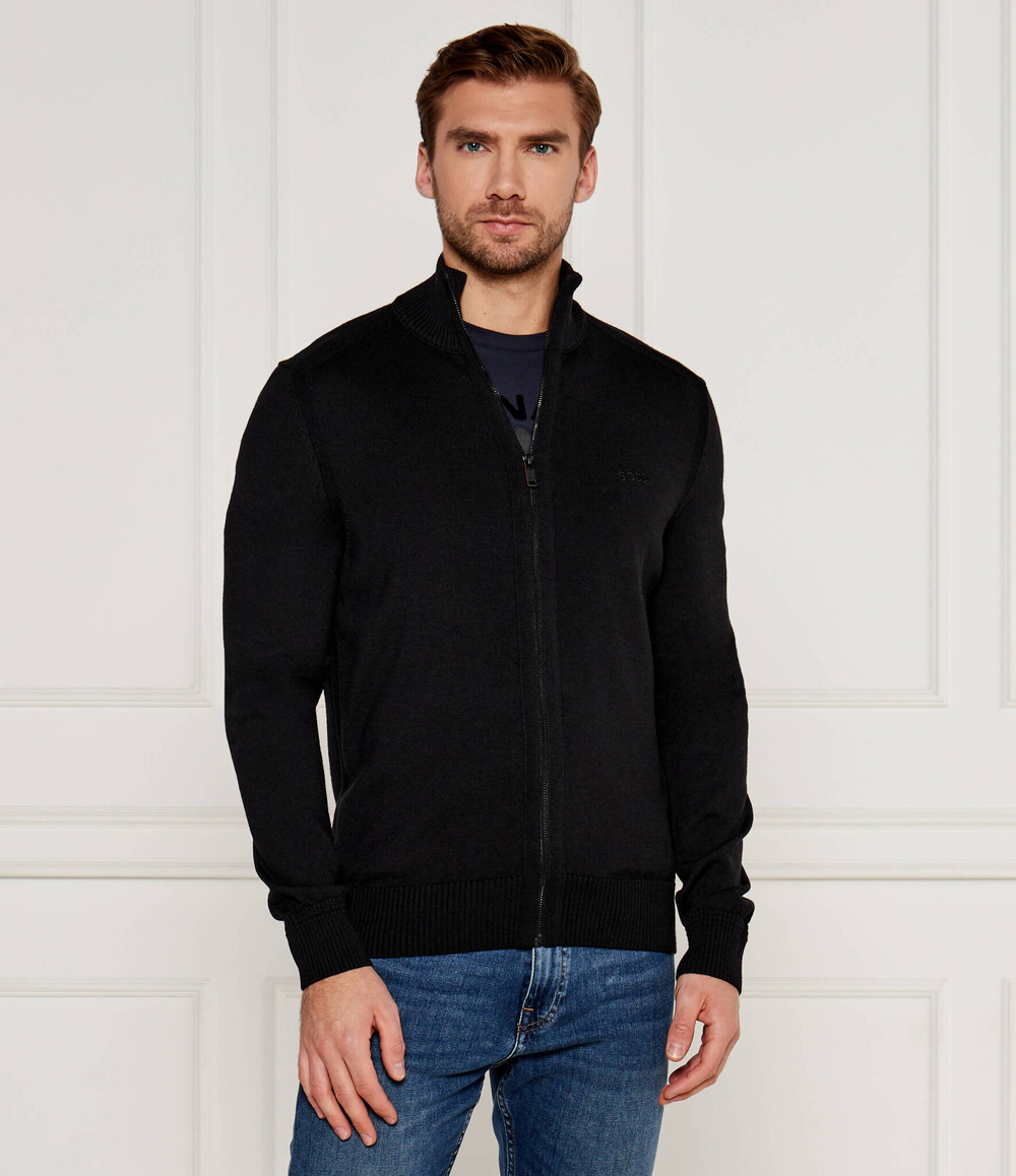 Шерстяной кардиган Avac_FZ BOSS ORANGE - черный(50501750)