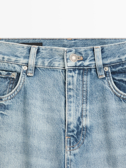 Massimo Dutti Джинсы с широкими штанинами, светло-голубой