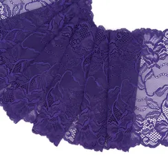 Кружево эластичное синий электрик 19 см, Китай