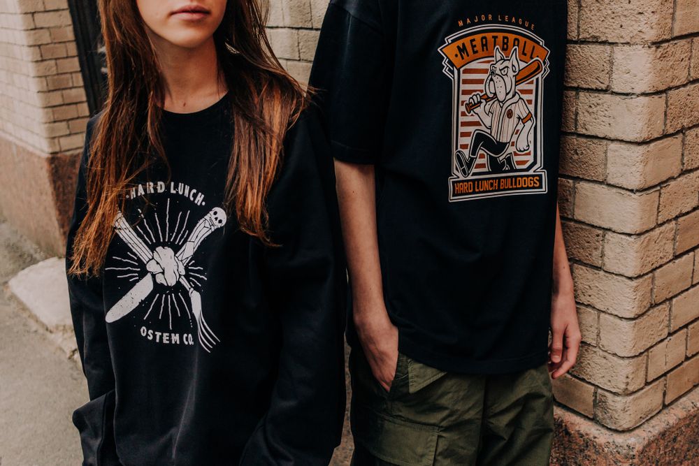 Лонгслив Hardlunch Fork and Knife черный