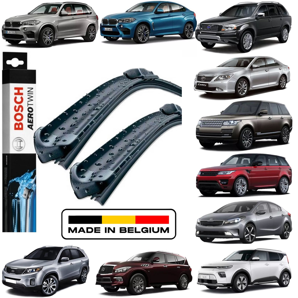 Щетки стек-ля BOSCH для BMW X5 F15 / X6 F16 / TOYOTA Camry V40 / VOLVO XC90 I/ LEXUS GS II III / Range Rover IV / Sport / KIA Cerato / MERCEDES Sprinter