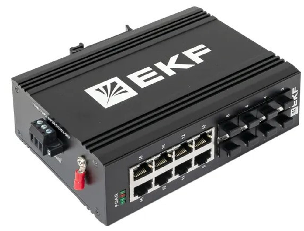 Коммутатор промышленный неуправляемый EKF TSX-U-8GX/SFP-8GT