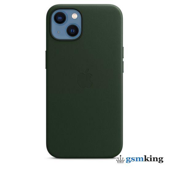 Apple Leather Case with MagSafe iPhone 13 Sequoia Green «Зелёная секвойя» MM173ZE/A