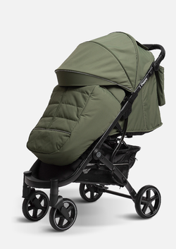 Peppy Коляска прогулочная Polo 2.0 (oliva green) черная рама, сумка