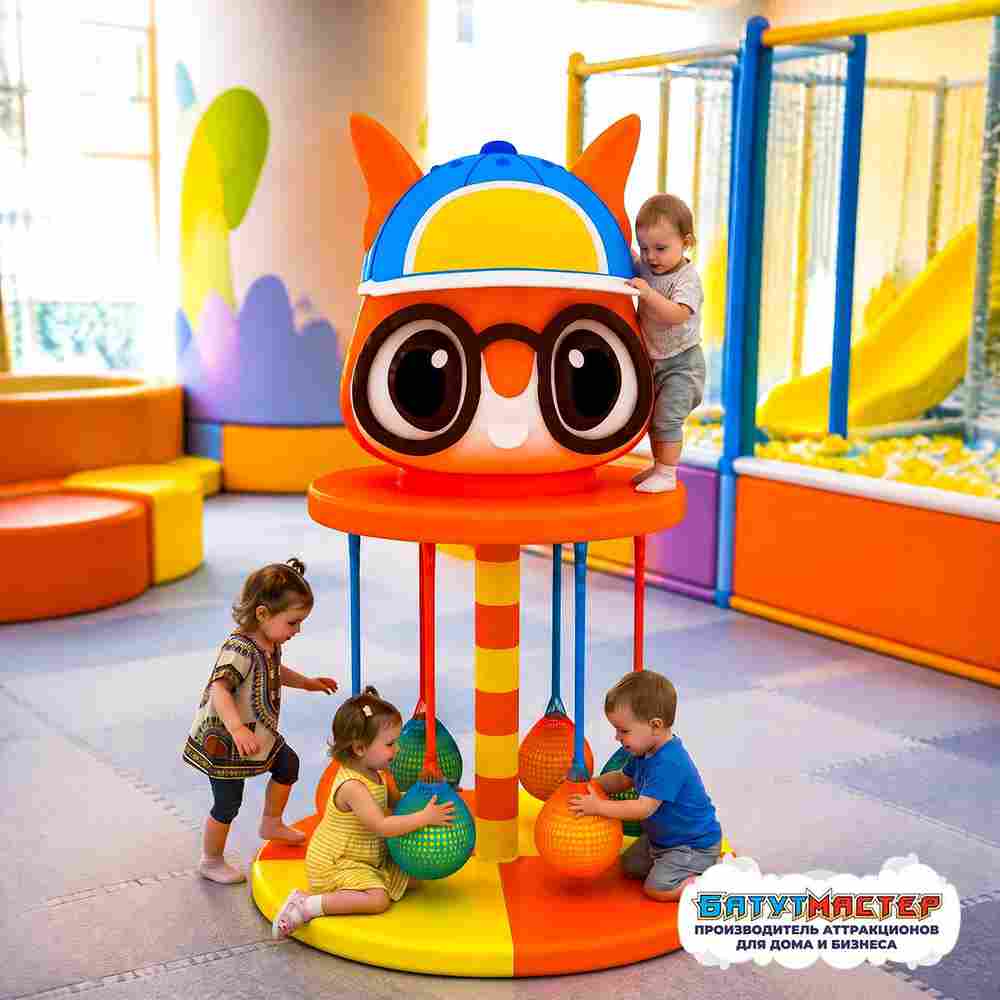 Детский аттракцион 4kids Карусель «Белочка» c электроприводом