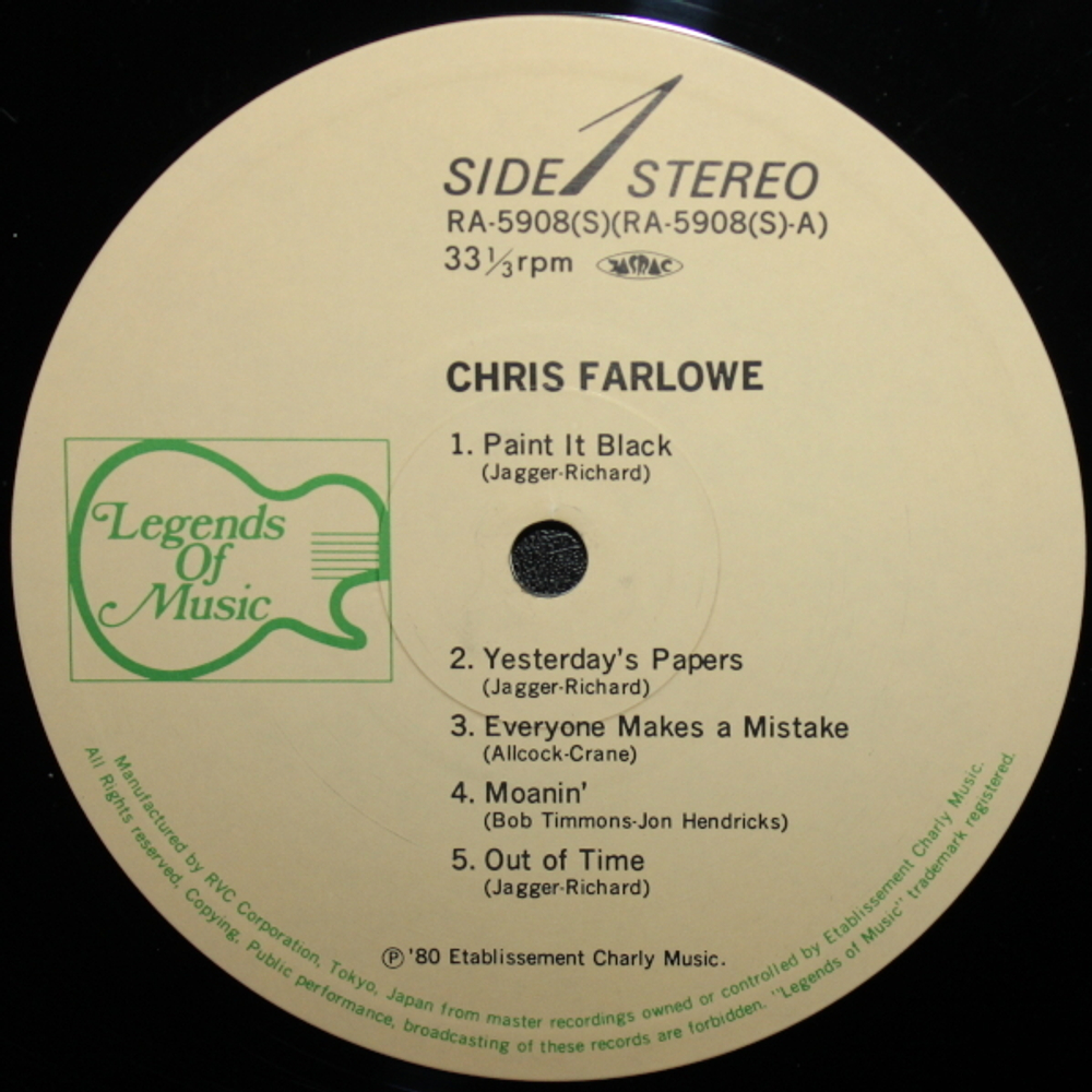 Chris Farlowe / Out Of Time - Paint It Black (LP)