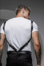 Портупея мужская Ra Style кожа черный S/M