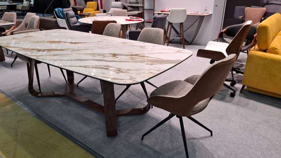 Стол Dynasty 240х110 см, керамика, орех