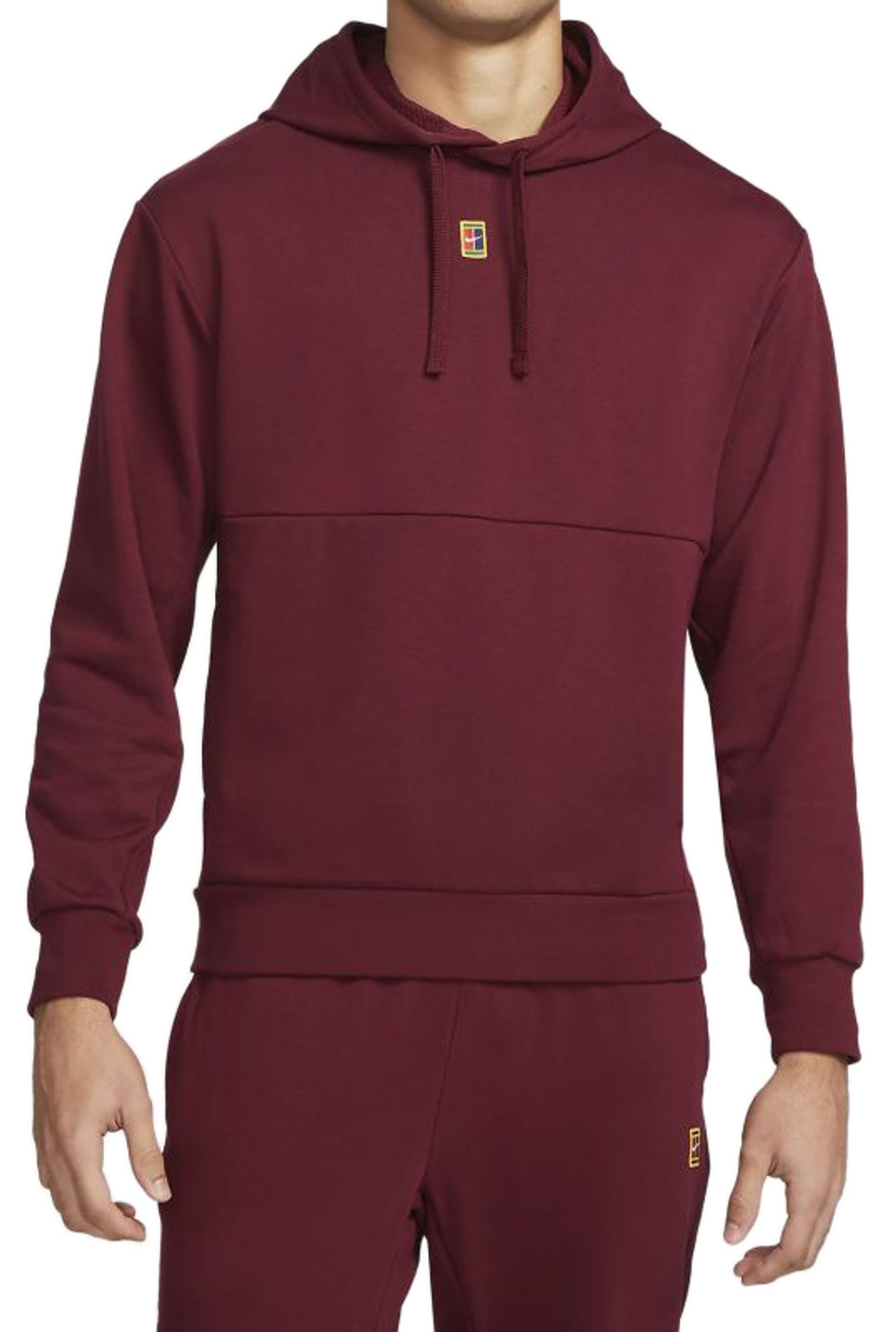 Мужская кофта теннисная Nike Court Fleece Tennis Hoodie - dark beetroot