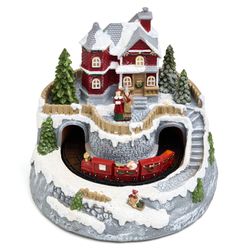 МУЗЫКАЛЬНАЯ СТАТУЭТКА "ЗАГОРОДНЫЙ ДОМИК" С LED-ПОДСВЕТКОЙ 19,5Х19,5Х17,5 СМ