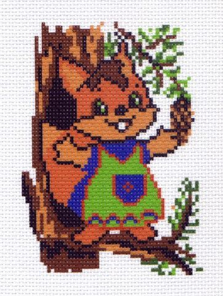 "Белочка"-0015 канва с рисунком