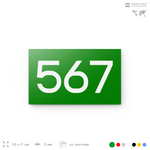 Номер на дверь 567, табличка на дверь для офиса, квартиры, кабинета, аудитории, склада, зеленая 120х70 мм, Айдентика Технолоджи