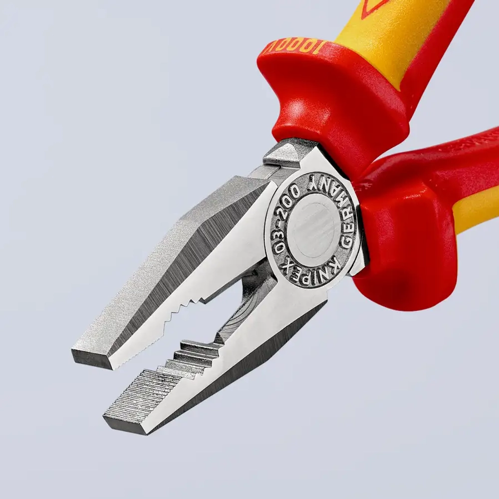 Плоскогубцы комбинированные хромированные 200 мм Knipex 03 06 200