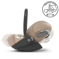 Коляска 3 в 1 Cybex Priam IV Rosegold complete и автокресло Cloud T i-Size Cozy Beige Plus Leaf Green