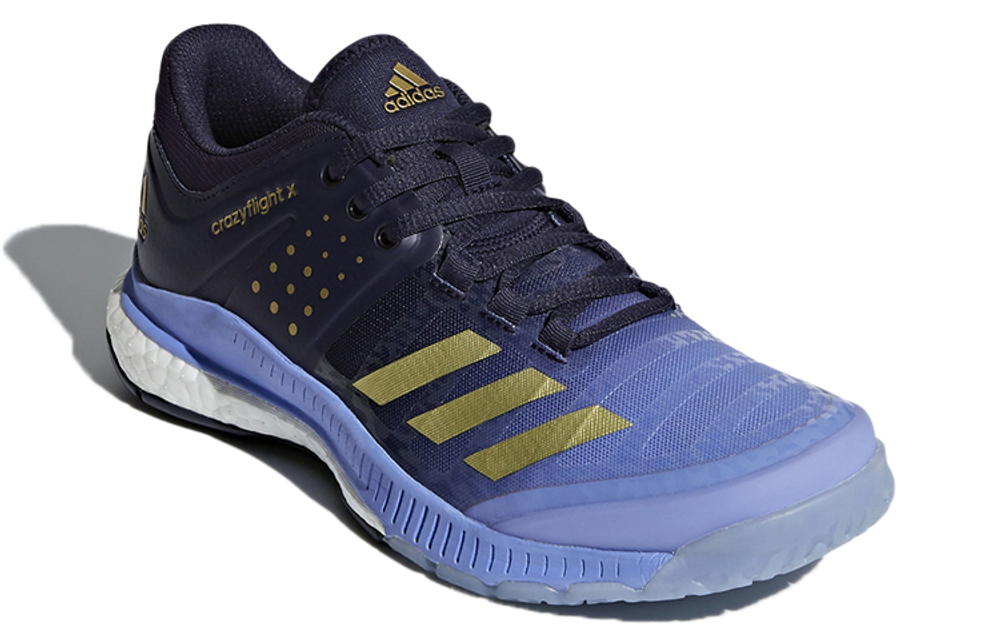 Adidas Crazyflight Comfortable Slip Resistant Abrasion Resistant Low top Running Shoes Men"s Azure Blue