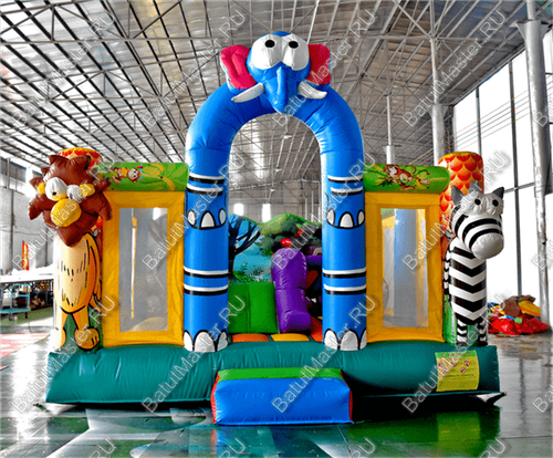 Коммерческий надувной батут "Зверинец" 4,5*4,5*3 м