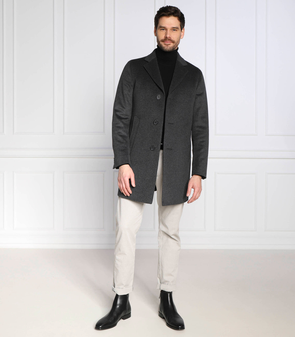 Хлопковое пальто storvik Oscar Jacobson - графитовый(71269049)