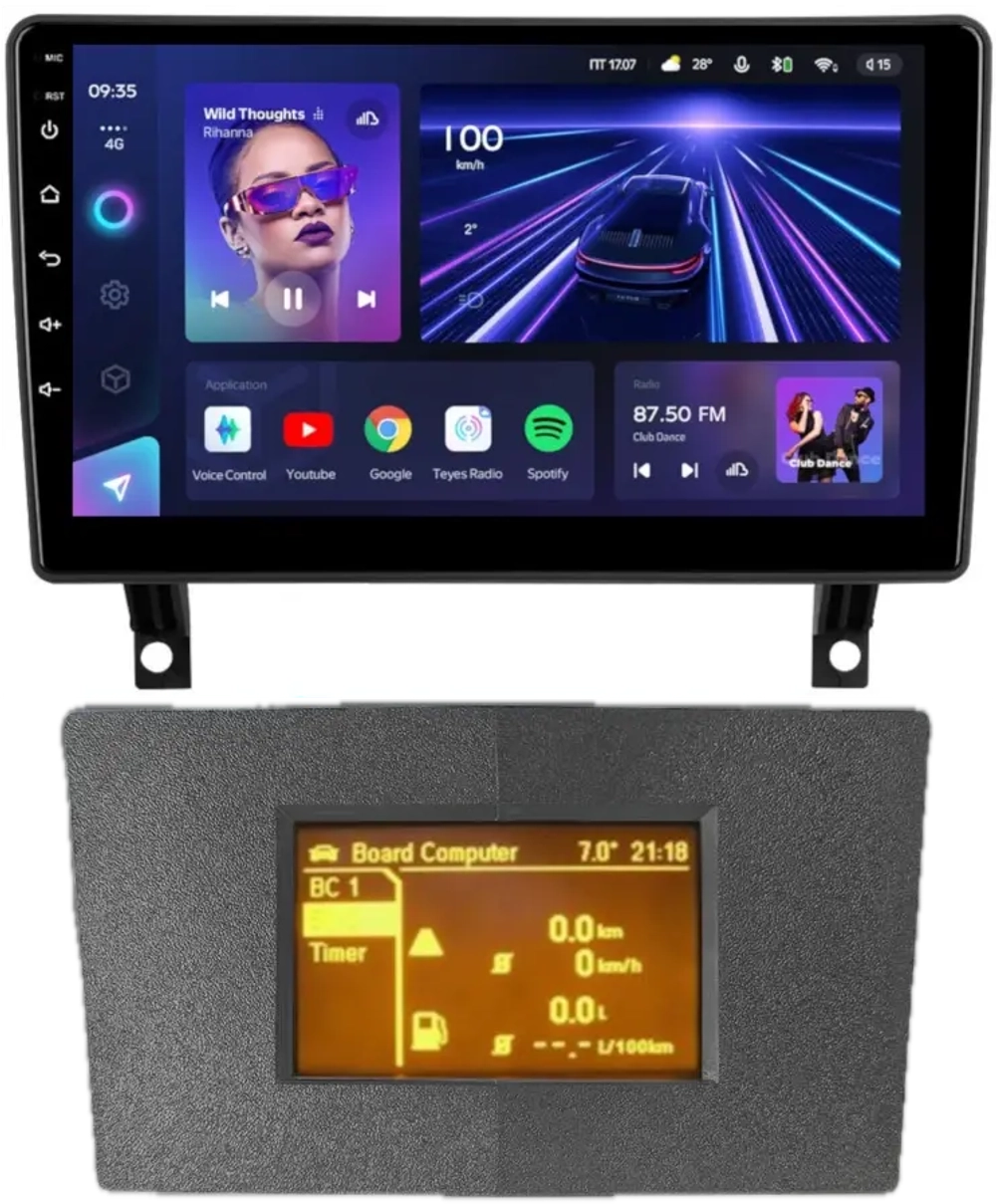 Магнитола для Opel Antara 2006-2015 (перенос БК вниз, серая) - Teyes CC3L на Android 10, 8-ядер, CarPlay, 4G SIM-слот