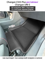 Автомобильные коврики ЭВА со слитным задним рядом для Changan CS55 Plus (21-н.в.) рестайлинг/ Changan UNI-S