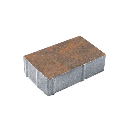 Тротуарная плитка ПРЯМОУГОЛЬНИК 300х200 мм - Листопад гладкий Клен