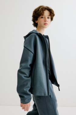 H&M Спортивная толстовка DryMove™ с капюшоном и застежкой-молнией, пыльно-голубой