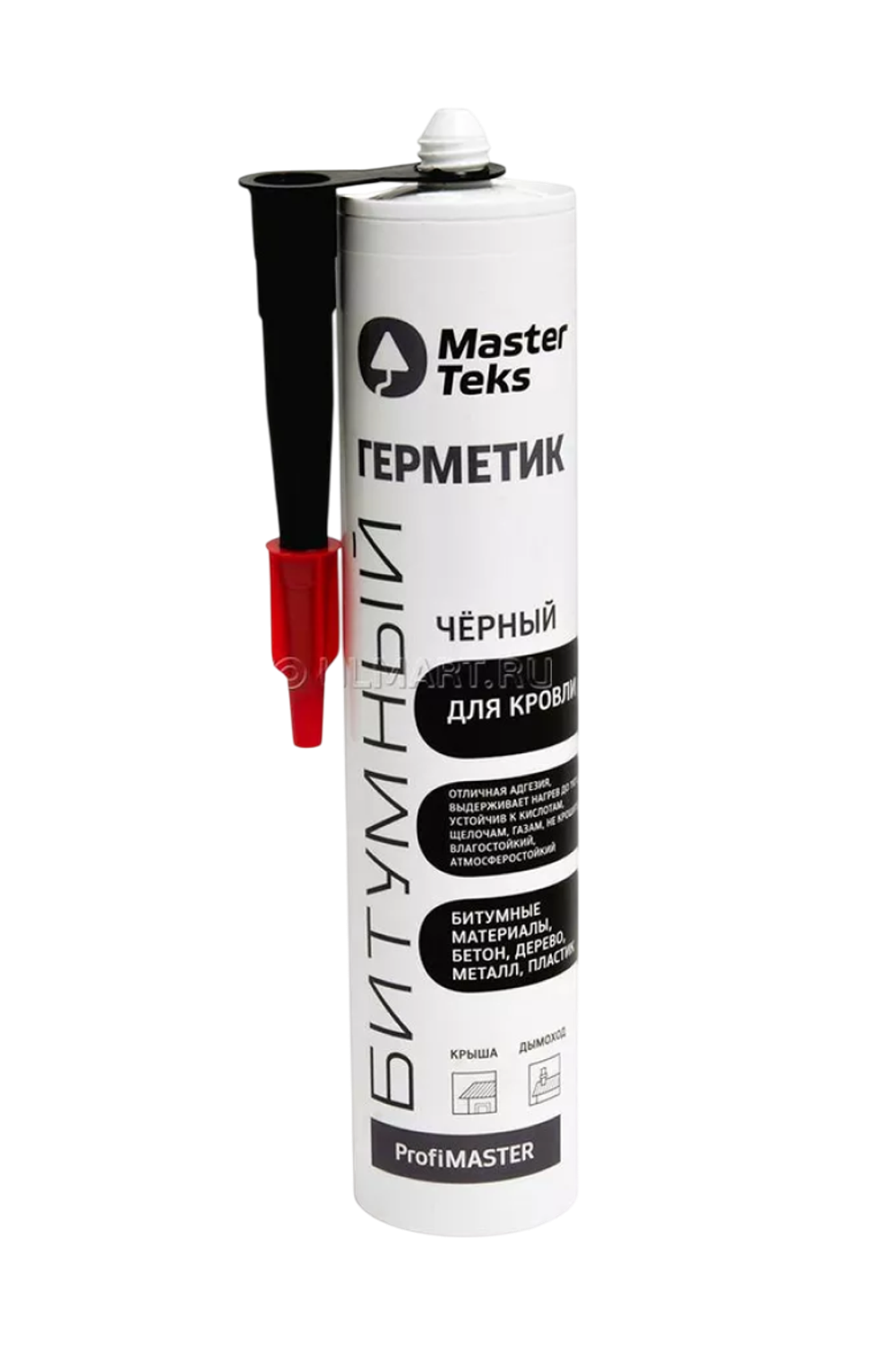 Герметик "Masterteks" битумный для кровли черный 260мл