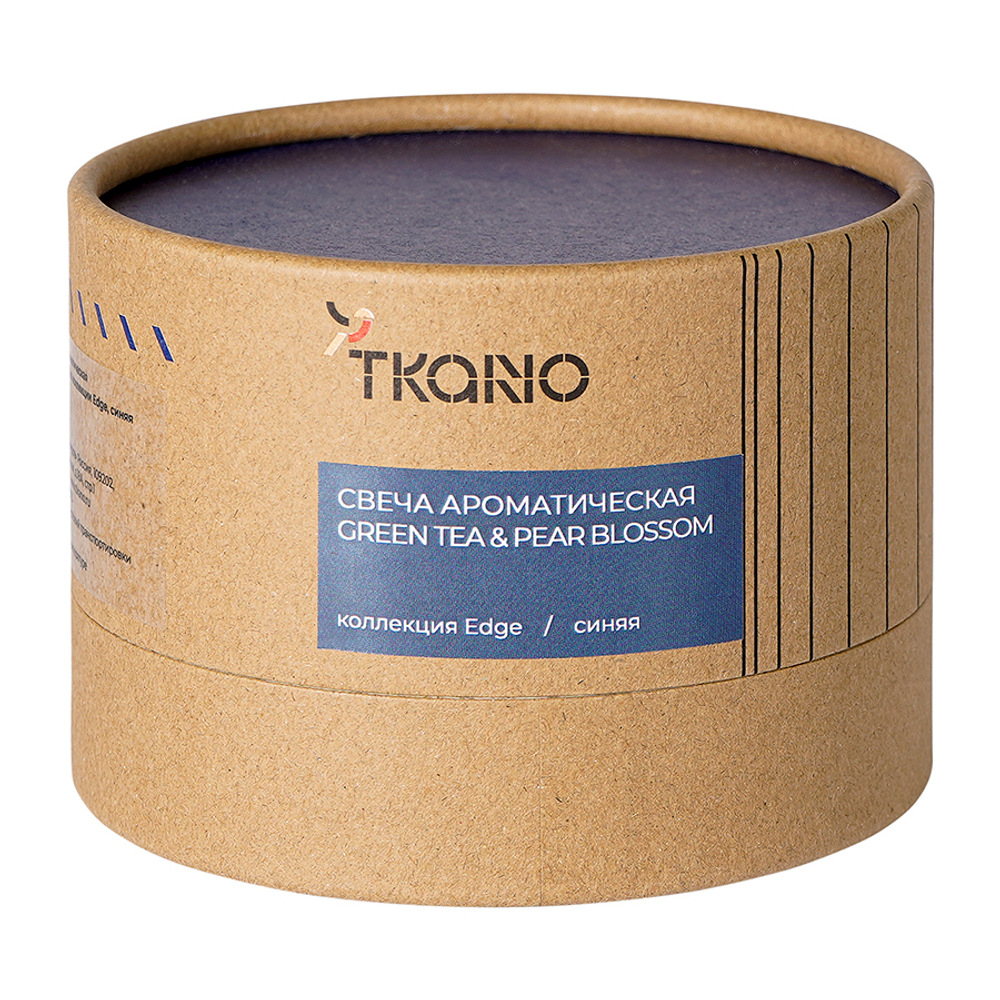 Свеча ароматическая green tea & pear blossom из коллекции edge, синий, 30 ч