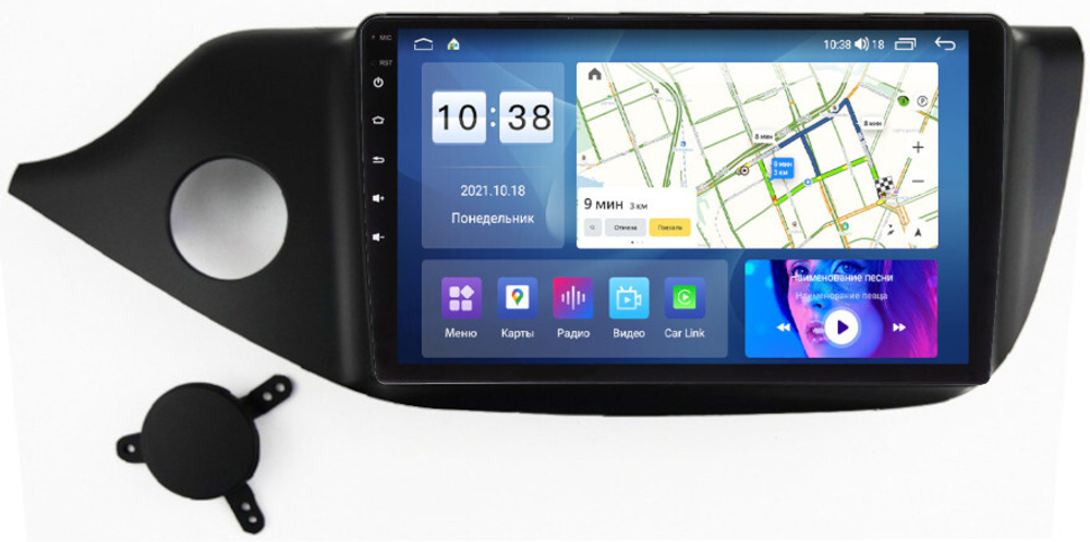 Магнитола для KIA Ceed 2 (JD) 2012-2018 (рамка матовая) - Parafar PF216UHD на Android 13, QLED, ТОП процессор, 8Гб+128Гб, CarPlay, 4G SIM-слот